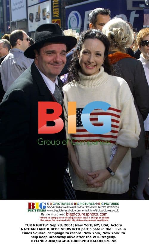 Nathan Lane and Bebe Neuwirth in Times Square event