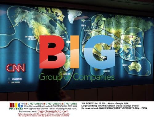 CNN's worldwide news coverage map