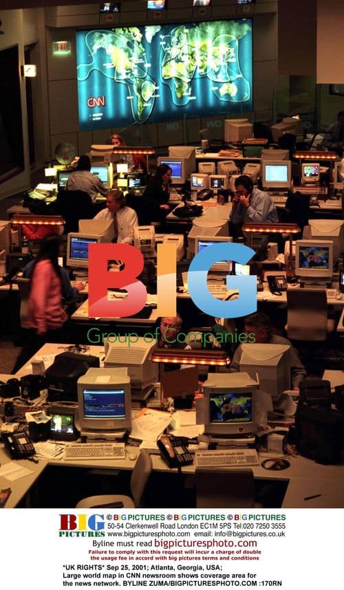 CNN newsroom map shows coverage area