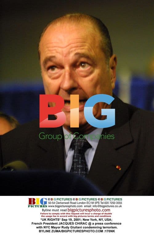 French President Chirac condemns terrorism with NYC Mayor Giuliani
