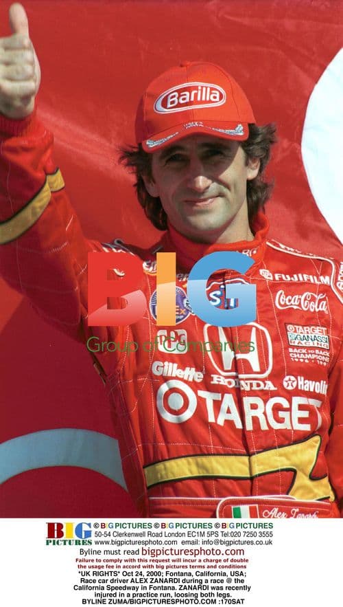 Alex Zanardi during race at California Speedway