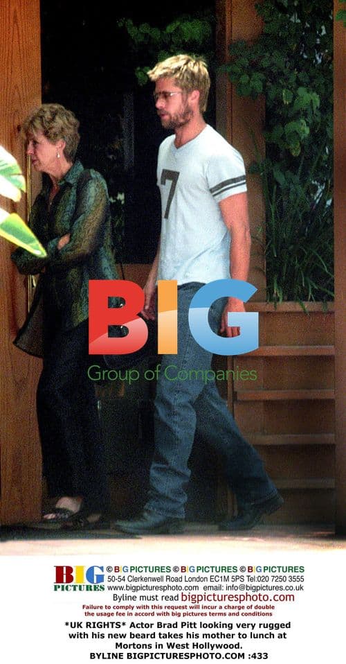 Brad Pitt Takes Mom to Lunch in West Hollywood