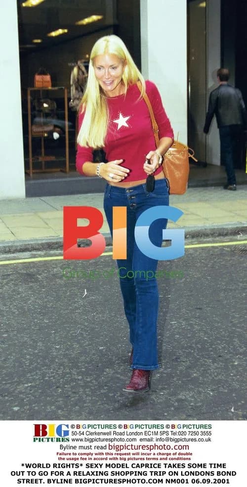 Model Caprice shops on Bond Street