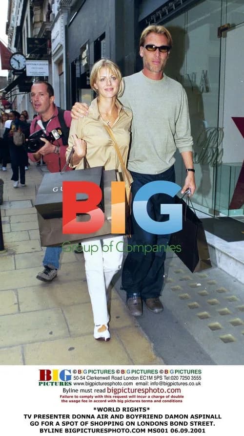 Donna Air and Damon Aspinall go shopping in London