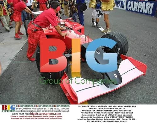 Ferrari Paints Nosecones Black at Monza