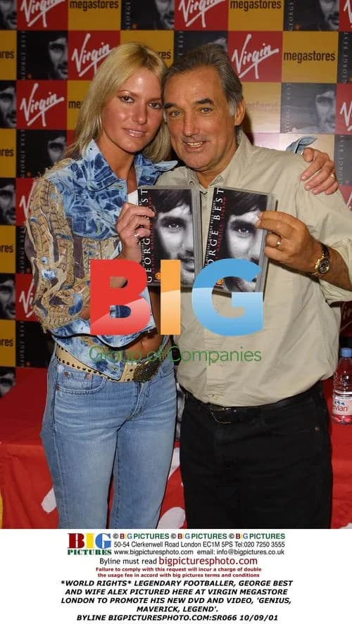George Best and wife Alex at Virgin Megastore