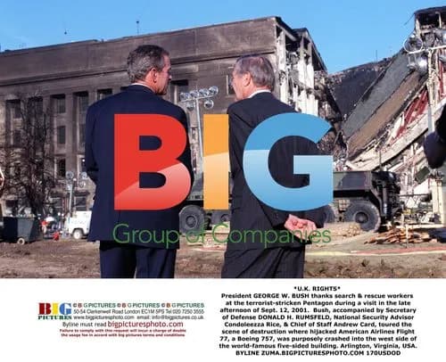 Bush Visits Terrorist-stricken Pentagon