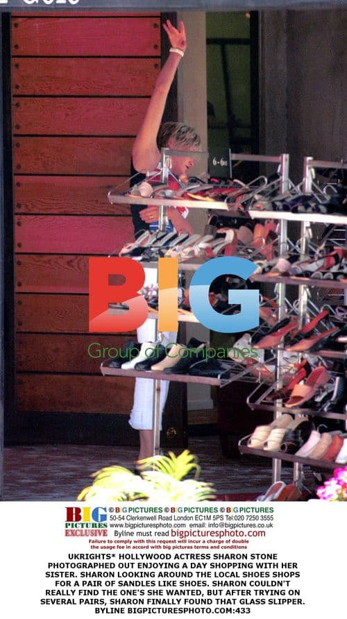Sharon Stone Shopping for Shoes