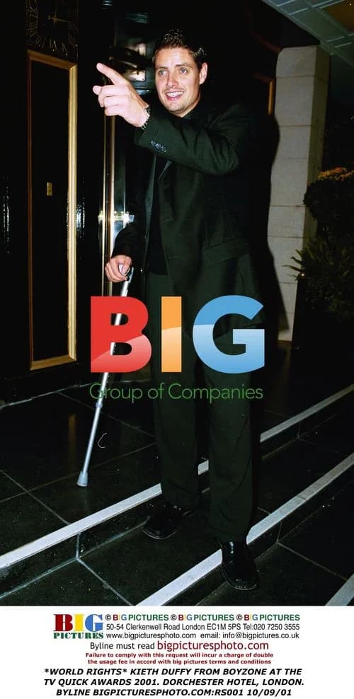 Kieth Duffy from Boyzone at TV Quick Awards 2001