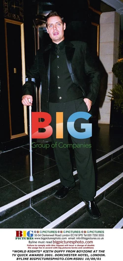 Kieth Duffy from Boyzone at TV Quick Awards 2001