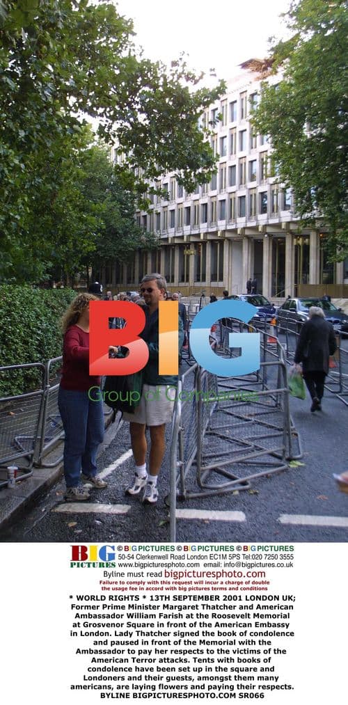 Lady Thatcher and U.S. Ambassador at Roosevelt Memorial