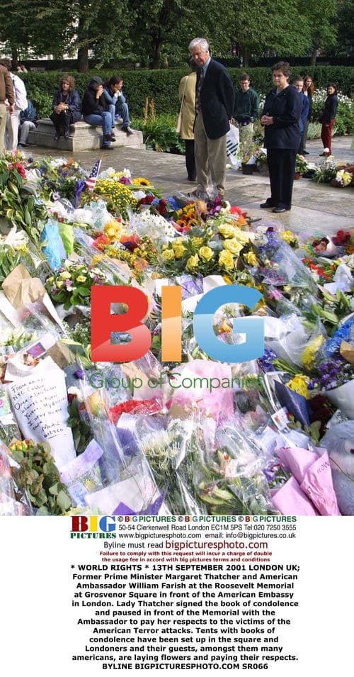 Lady Thatcher and US Ambassador at WTC Memorial