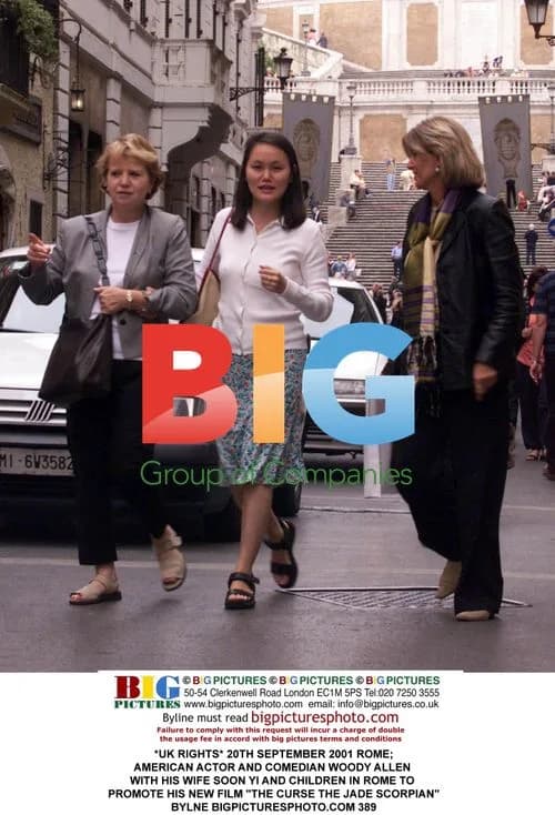 Woody Allen with wife and kids in Rome