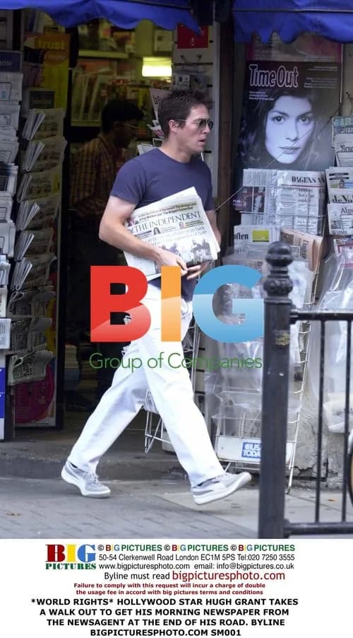 Hugh Grant Gets Morning Newspaper