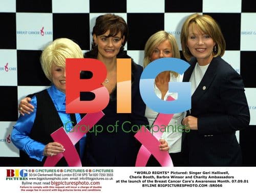 Geri Halliwell, Cherie Booth, Barbra Winsor at Breast Cancer Awareness launch