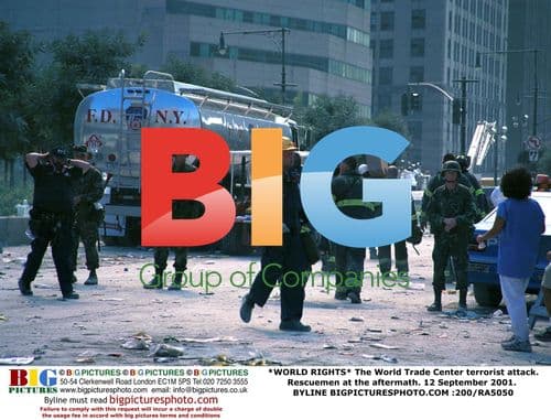 Rescuemen at World Trade Center aftermath