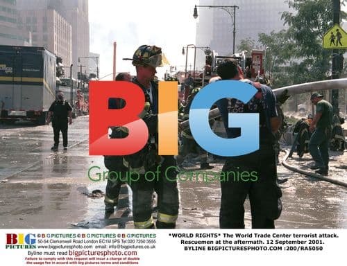 Rescuemen at World Trade Center aftermath