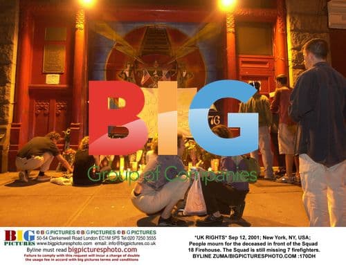 People mourn at NYC firehouse