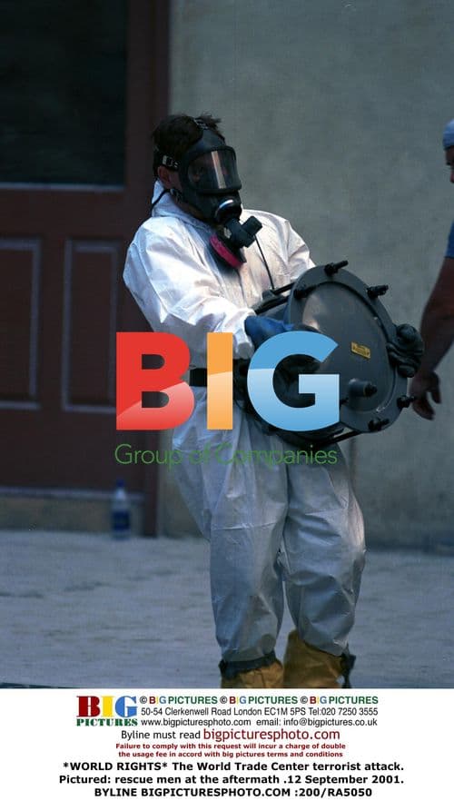 Rescue men at WTC aftermath