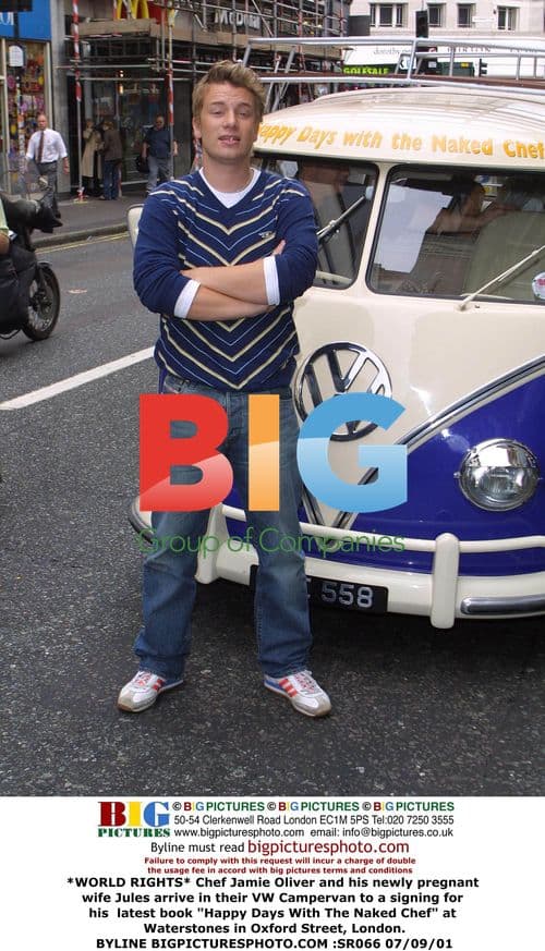 Jamie Oliver and pregnant wife Jules at book signing