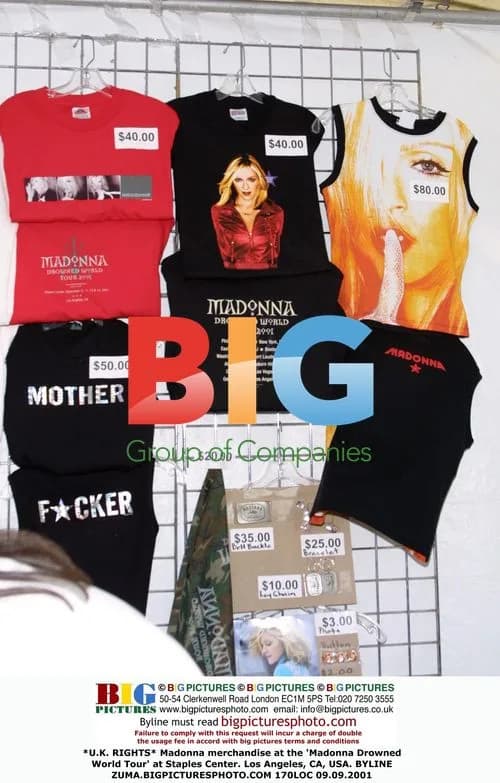 Madonna Drowned World Tour merchandise
