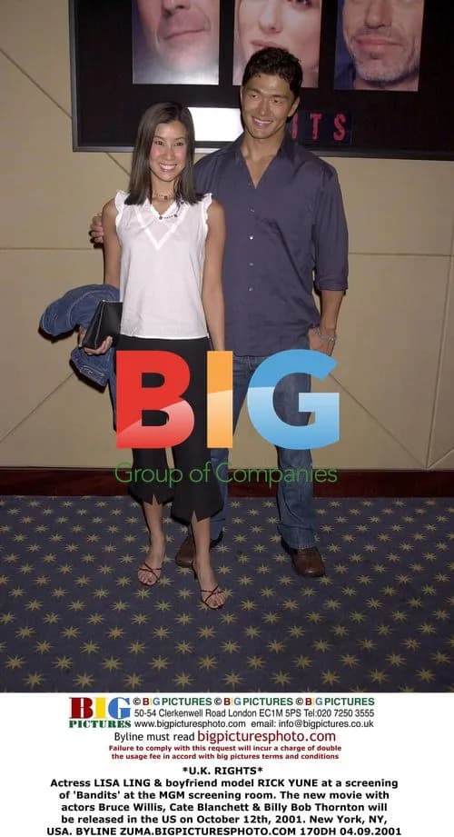 Actress Lisa Ling & boyfriend Rick Yune at 'Bandits' screening
