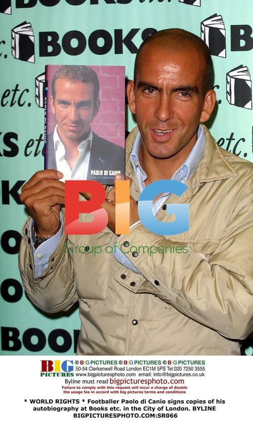 Footballer Paolo di Canio signs autobiography