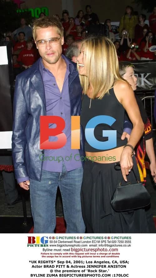 Brad Pitt and Jennifer Aniston at 'Rock Star' premiere