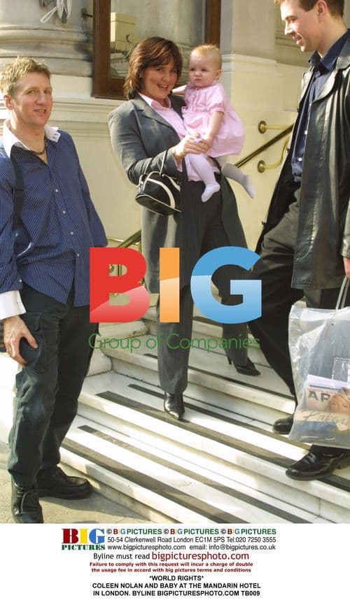 Coleen Nolan and Baby at Mandarin Hotel