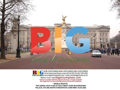 Flags at Half Mast Over Buckingham Palace