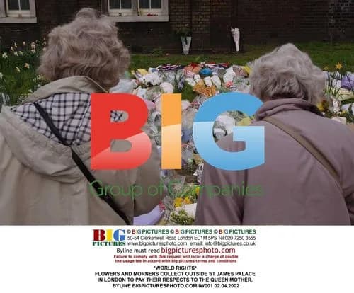 Mourners gather outside St James Palace for Queen Mother