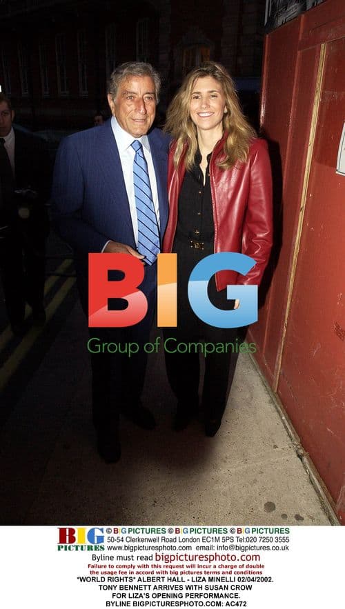 Tony Bennett arrives with Susan Crow for Liza Minelli performance