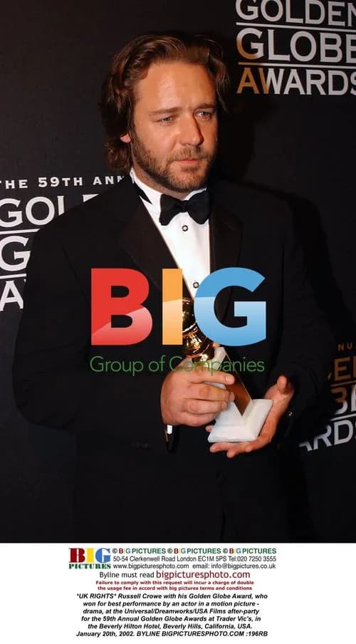 Russell Crowe at Golden Globe Awards after-party