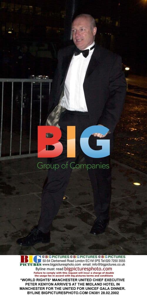 Peter Kenyon arrives at UNICEF gala dinner