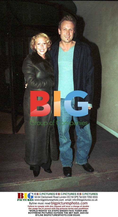 Faye Tozer and boyfriend at The Met Bar