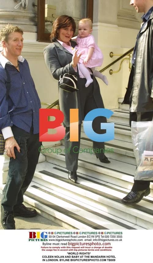 Coleen Nolan with baby at Mandarin Hotel, London