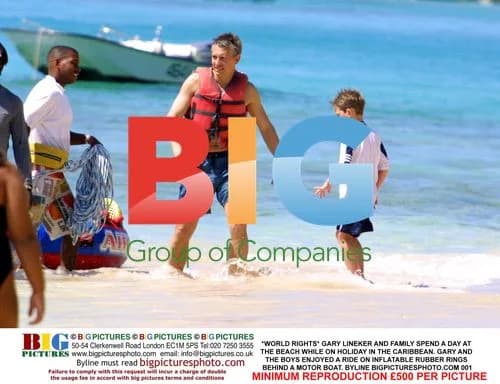 Gary Lineker and family enjoy beach day in Caribbean
