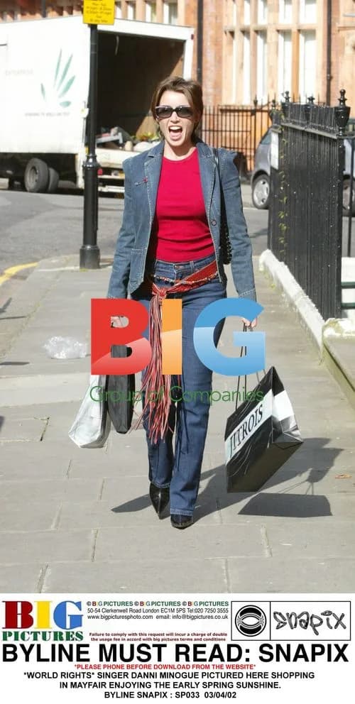 Dannii Minogue Shopping in Mayfair