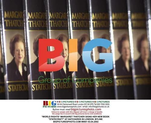 Margaret Thatcher Signs New Book "Statecraft"
