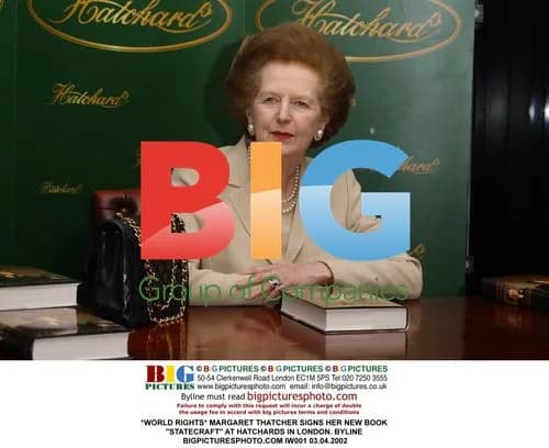 Margaret Thatcher Signs "Statecraft" Book