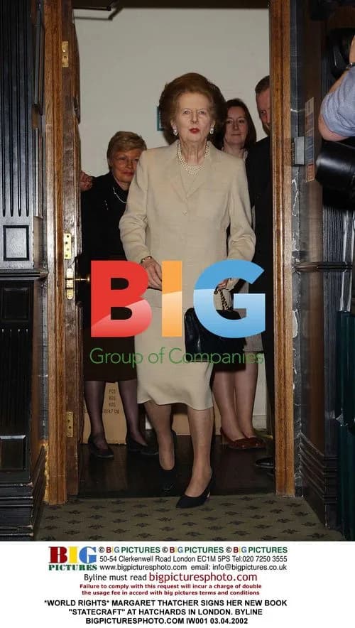 Margaret Thatcher Signs 'Statecraft' Book