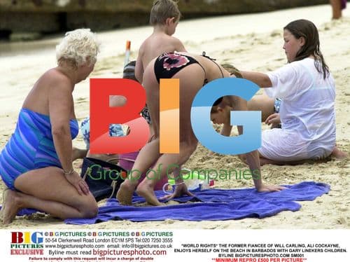 Ali Cockayne Enjoys Beach in Barbados