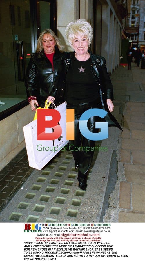 Barbara Windsor on Shopping Trip