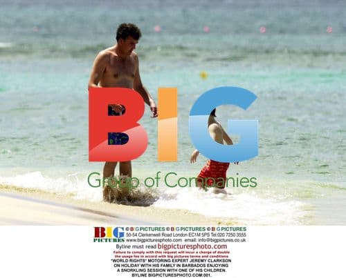 Jeremy Clarkson Snorkeling With Family in Barbados