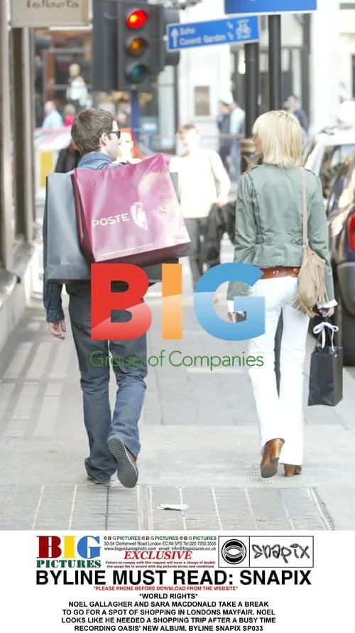 Noel Gallagher and Sara Macdonald Shopping in Mayfair