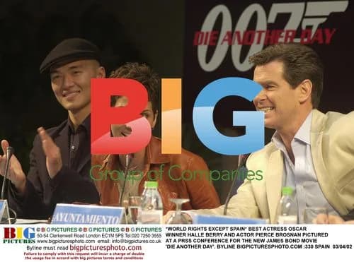 Halle Berry and Pierce Brosnan at Die Another Day press event