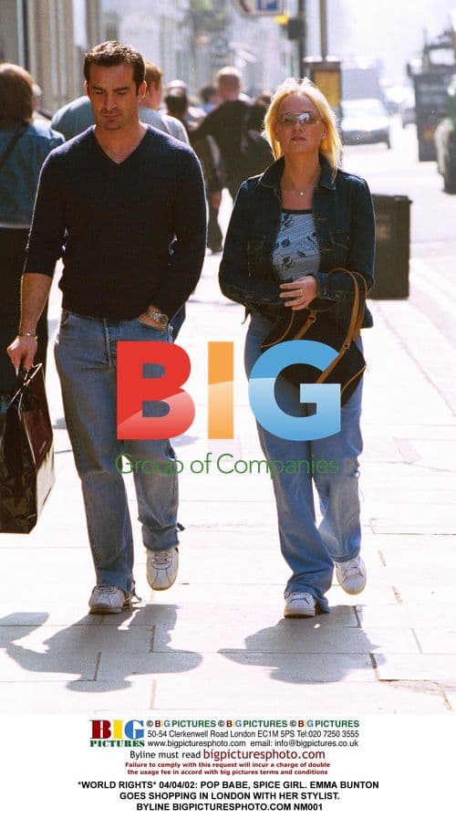 Emma Bunton goes shopping in London