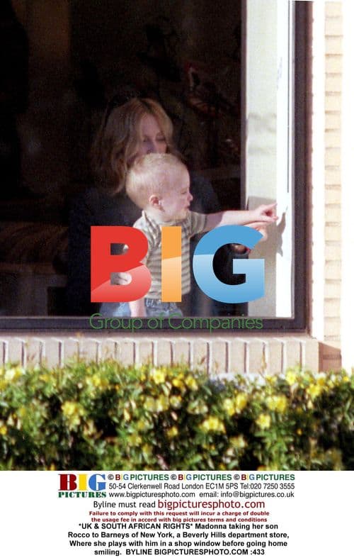 Madonna and son Rocco at Barneys of New York