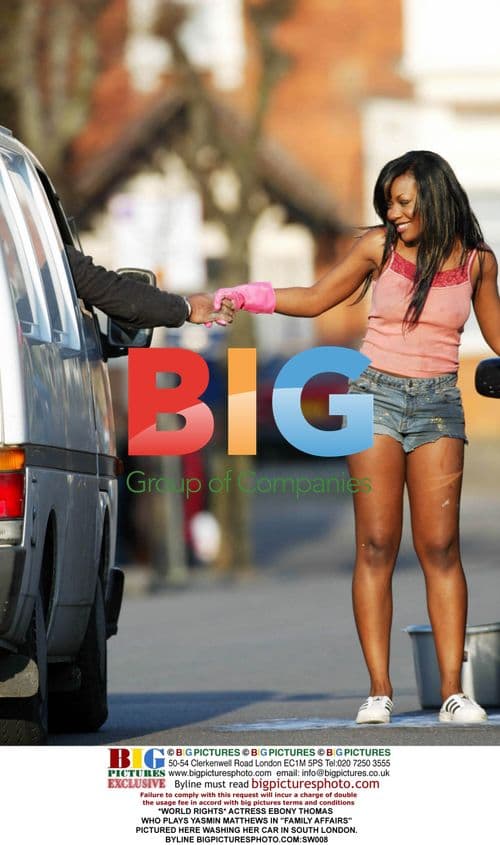 Ebony Thomas Washing Car in South London