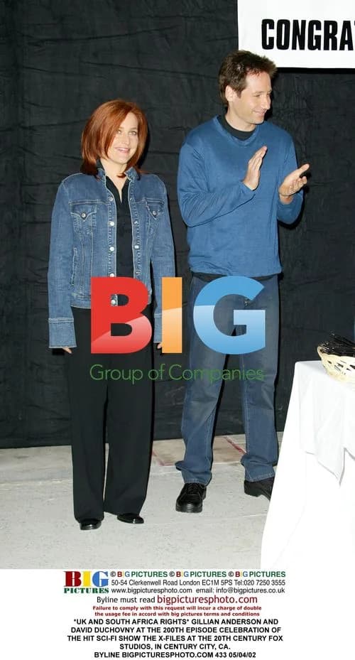 Gillian Anderson and David Duchovny at The X-Files 200th Episode Celebration